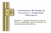 Fisicoquímica II-Módulo de Estructura y Propiedades ...lqtc.fcien.edu.uy/cursos/Fq2/2004/Teoricos/9.Espectroscopia_3_2004.pdf · relativa de las dos curvas electrónicas. A mayor