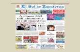 Portadas de los Periódicos Locales - asezac.gob.mx lunes 18_08_14.pdf · LQJornada Zacatecas de electricidad, agua potable, drenajc o baños, revela censodc Inegi Regresan miles