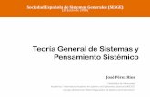 Teoría General de Sistemas y Pensamiento Sistémicocissto.sesge.org/images/docs/introduccion_tgs_jose_perez_rios.pdf · I. Introducción II. Pensamiento sistémico y complejidad