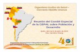Reunión del Comité Especial de la CEPAL sobre … · El embarazo adolescente en el área andina • Cada año se producen 490,000 nacimientos de madres adolescentes ... (con enfoque