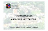 MICROBIOLOGÍA ASPECTOS HISTÓRICOS - … micro.pdf · entrada de los microorganismos presentes en el aire. *STANIER R. Microbiología 2°, Madrid, España. P 932, 1977 ... •UBICUIDAD