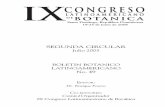 diag. 2DA. circular - Asociación Latinoamericana de Botánicabotanica-alb.org/Congreso06/pdf/II Circular IX CLB (definitivo).pdf · ... entre el 12 y el 19 de octubre de 1938. ...