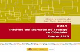 Informe del Mercado de Trabajo de Córdoba · mejoren y faciliten el cometido de reforzar la línea de investigación de prospectiva del Observatorio de las ... Informe del Mercado
