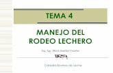 TEMA 4 MANEJO DEL RODEO LECHERO - Facultad de … · 2010-06-17 · OBJETIVOS DEL TAMBO - Producir leche en CANTIDAD y CALIDAD - Lograr un ternero por año / vaca - Alta producción