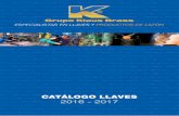 CATÁLOGO LLAVES 2016 - 2017 - klausbrass.com · LLAVES KLAUS Nuestras llaves, fabricadas con alta tecnología de punta, cuentan con óptimas propiedades físico-químicas, que hacen