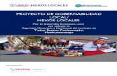 PROYECTO DE GOBERNABILIDAD - nexoslocales.com · Plan de Desarrollo Económico Local (Plan DEL) con Enfoque en Seguridad Alimentaria y Nutricional. Este plan contiene estrategias