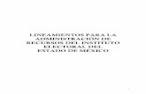 LINEAMIENTOS PARA LA ADMINISTRACIÓN DE … · Arrendamiento de Bienes Inmuebles 160 ... mediante convocatoria por el que se aseguran las mejores ... Dependencias y Entidades Públicas