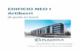 EDIFICIO NEO I Artiberri - Venta pisos VPO viviendas ... · CUBIERTAS Cubiertas invertidas no transitables formadas por hormigón de pendientes sobre forjado, doble lámina impermeabilizante,