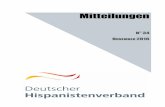 N° 34 N - hispanistica.dehispanistica.de/wp-content/uploads/sites/7/Mitteilungen_DHV_34... · Allí espero poder saludarlos a todos y todas. El programa que ha preparado el comité