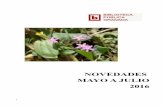 NOVEDADES MAYO A JULIO 2016 - juntadeandalucia.es€¦Flora medicinal del Parque Natural de las Sierras de Almijara, Tejeda y Alhama Santiago Raya, Toni. TG-637-GON-jam El jamón de
