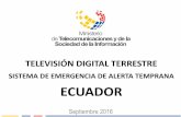 TELEVISIÓN DIGITAL TERRESTRE - itu.int · ALFATV CABLE S.A. 1.84% OTROS 13.96% PARTICIPACIÓN DEL MERCADO DE PROVEEDORES DE SAVS Situación actual del servicio de Televisión Privadas