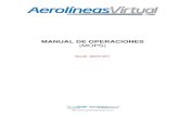 MANUAL DE OPERACIONES (MOPS) - Aerolíneas … · Manual de Operaciones 2 Las rutas seleccionadas para cubrir destinos de Cabotaje deberán ser dentro del espacio aéreo ... Tipo