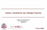 CyberCampES 2014 5-7 diciembre Madrid · Manual Estático Leer código Desensamblar ... •  ... – Mantis Bug Tracker