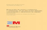 BVCM001770 Evaluación de Lengua Castellana y … · evaluaciÓn de lengua castellana y literatura, 4º de educaciÓn primaria conclusiones y propuest as de mejora inspecciÓn de