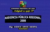 GOBIERNO REGIONAL DE LIMA - regionlima.gob.pe · ¾Desarrollo de la primera versión del Manual para la operación del Almacén Central. ... Plan de Desarrollo Concertado (PDC) 2007-2021