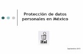 Protección de datos personales en México - gob.mx€¦ · ... persona física o moral de carácter privado que ... Transferencia: toda comunicación de datos ... celebración de
