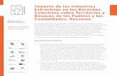 Impacto de las Industrias Extractivas en los Derechos ... · Este documento resume las principales conclusiones de un informe más extenso ... favorabilidad y acogerse a la nueva