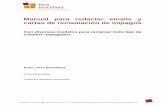 Manual para redactar emails y cartas de reclamación …perebrachfield.com/wp-content/uploads/woocommerce... · que ofrece el diccionario de la lengua española de la Real Academia