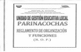  · De la Estructura Orgánica de la Unidad de Gestión Educativa Local de Parinacochas. ... Aprueba el Reglamento de la Ley NO 28044 Ley General de Educación. ... comunicación