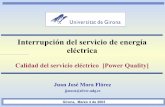 Interrupción del servicio de energía eléctricaeia.udg.es/~secse/curso_calidad/curso3_interrupciones.pdf · j.j. ÖIntroducción Introducción Calidad del servicio Marco regulatorio
