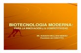 01. Augusto Mellado-Concytec y Biotecnolog a.ppt)perubiotec.org/PDFs/01_A_Mellado-Concytec_y_Biotecnologia.pdf · LÍNEAS DE ACCIÓN DE BIOTECNOLOGÍA Conservación de la diversidad