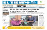 PREGUNTA DE LA SEMANA: MUD ... - …media.eltiempo.com.ve/EL_TIEMPO_VE_web/73/diario/docs/... · En el proceso de diálogoque comenzó el pasado domingo, la Unidad Democrática someterá
