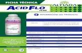 Acid Flo Ficha Tecnica (2016) - altiara.mxaltiara.mx/wp-content/uploads/fichas/Acid-Flo-Ficha-Tecnica.pdf · exposición a un pH inadecuado o reaccionen con las sales disueltas en