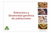 Estructura y Diversidad genØtica de poblaciones · Entre especies y entre gØneros: Mayores diferencias (cromosómicas, ploidías, gØnicas) La estructuración de la diversidad genØtica