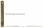Microbiología de alimentos - oa.ugto.mx · Por lo que se traduciría como el estudio de la vida microscópica, o de los ... Microorganismos alteradores. Afectan las características