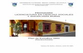 PROGRAMA LICENCIATURA EN CIENCIAS …web.iisuabjo.edu.mx/wp-content/uploads/2015/09/rural.pdf · Mapa curricular distribuido por etapas del proceso de formación y ... curricular