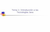 Tema 1: Introducción a las Tecnologías Java - tic.udc.es · Características de las aplicaciones empresariales (y 3) Separación clara entre las capas “interfaz gráfica” y