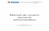 Manual de usuario personal administrativo - saludsis · El manual de usuario está ... La funcionalidad registrar salida le permite realizar el egreso de un paciente del establecimiento