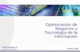 Optimización de Negocios y Tecnología de la Información · • La calidad se presenta en cada uno de las actividades, desde ... • Las Tecnologías de información (TIC) para