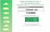 MATEMÁTICAS I 1º Bachillerato Capítulo 6: Funciones · anteriores en los que hemos estudiado las funciones como tabla de valores, como gráfica y con su expresión analítica.