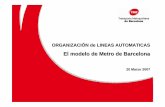 El modelo de Metro de Barcelona - metraut.es20D.%20Ram%F3n%20Malla%20(TMB).pdf · Aplicarlo en Líneas Convencionales ... seguridad, accesos, líneas de peaje, venta ... comunes y