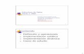 Contenido Definición y operaciones Implementación estática ...dtorres/cursos/estructuradedatos/Tema1-Pilas.pdf · Implementacion dinámica ... Casos de estudio 1. Programa que