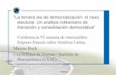 La tercera ola de democratización: el nexo …americo.usal.es/iberoame/sites/default/files/buck_confer..."La tercera ola de democratización: el nexo electoral. Un análisis rokkaniano