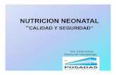 8,30 HS RIO PARANA GARCIA - sap.org.ar Neonatologia/Dia 2 Jue... · NUTRICION NEONATAL “CALIDAD Y SEGURIDAD ... garantizar calidad y seguridad : -control de infeccionescontrol de