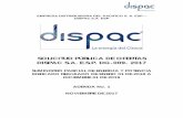 SOLICITUD PÚBLICA DE OFERTAS DISPAC S.A. E.S.P. DG …dispac.com.co/wp-content/uploads/2017/10/Adenda-No.-1.pdf · PROVEEDOR: Pagare en blanco con carta de instrucciones; la garantía