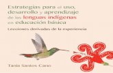 Estrategias para - CGEIBeib.sep.gob.mx/isbn/9786079116231.pdf · lenguas indígenas que se reconocen en dicha Ley y el español son lenguas nacionales, por lo que las autoridades