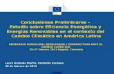 Conclusiones Preliminares - Estudio sobre Eficiencia ...euroclima.org/seminariocolombia/wp-content/uploads/2013/02/Laura_g.pdf · financiamiento privado ... fuentes de empleo y potenciar
