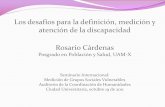 Los desafíos para la definición, medición y atención de la ... Los... · Los desafíos para la definición, medición y atención de la discapacidad Rosario Cárdenas Posgrado