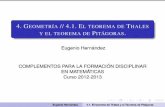 4. Geometría // 4.1. El teorema de Thales y el teorema de ...verso.mat.uam.es/~eugenio.hernandez/12-13 Master FPS/Geometria-4-1.pdf · Ver la interpretación musical del teorema