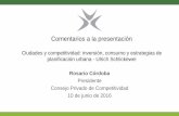 Rosario Córdoba - compite.com.co fileVillavicencio (0,77%) ... Transferencia de Conocimiento y Tecnología. Empresa Factores de producción Entorno ... 1% de ventas en I+D