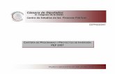 CARTERA DE PROGRAMAS Y P I PEF 2007 - cefp.gob.mx · Con el propósito de proveer a los Legisladores de información oportuna y confiable para la toma de decisiones, el CEFP pone