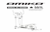 manual Del usuario - omiko.fitomiko.fit/assets/manuales/55TL.pdf... el ejercicio de calentamiento ... Consulte la página de Rutina de calentamiento y enfriamiento. ... arandelas curvas