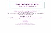 CONOZCA DE EMPRESA - OIT/Cinterfor | Desarrollo del ... · El estudio de mercado podrá responder a la ... preguntas” de un mercado para empresas tales como un taller mecánico,