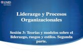 Liderazgo y Procesos Organizacionalesmoodle2.unid.edu.mx/dts_cursos_mdl/pos/MDL/LPO/S03/LPO03_Visual.pdf · Introducción Cuando se habla de liderazgo existirán siempre dos factores