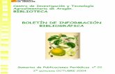Centro de Investigación y Tecnología Agroalimentaria de ... · Centro de Investigación y Tecnología Agroalimentaria de Aragón. BIBLIOTECA BOLETÍN DE INFORMACIÓN BIBLIOGRÁFICA