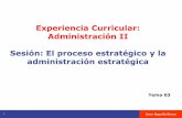 Experiencia Curricular: Administración II Sesión: El ... · Administración II Sesión: El proceso estratégico y la administración estratégica 1 Omar Maguiña Rivero Tema 03